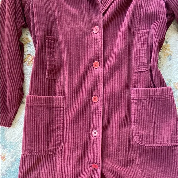 Vintage 90’s Corduroy Trench Coat - Picture 3 of 5